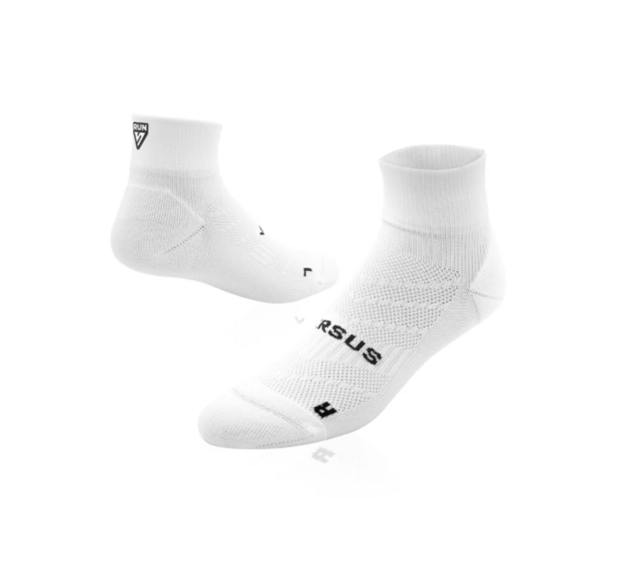 White Running Quarter Socks