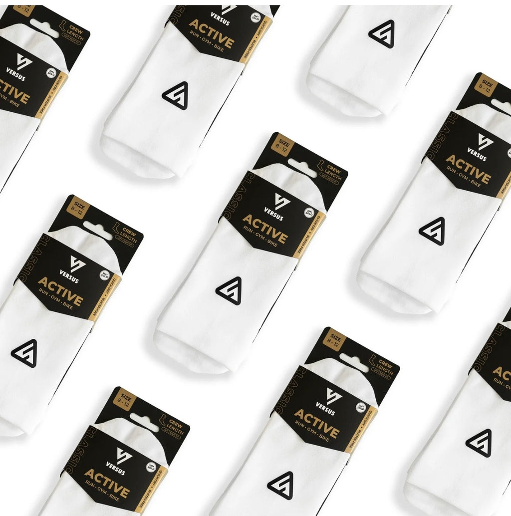 Classic White Active Crew Tab Socks